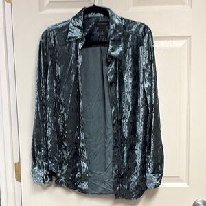 Investments Velvet Shirt in Deep Blue